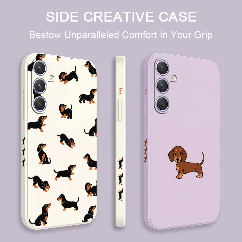 Cartoon Dachshund Dog Phone Ca - đánh giá và giá Samsung Galaxy A55